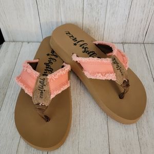 SALE!! GYPSY JAZZ- CORAL FLIP FLOPS